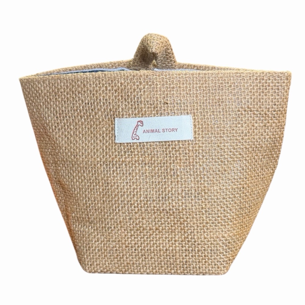 Desktop‎ Storage Basket Hanging Pocket Small Sack Sundries Jute Cotton Linen Bag